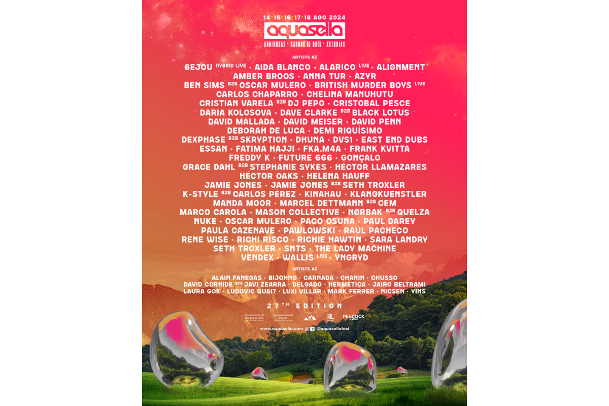 cartel aquasella 2024 artistas festival asturiasa
