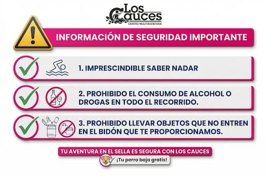 Información seguridad Descenso Sella los Cauces